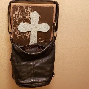 Large Vintage Delfina Hobo Double Strap Carry Bag